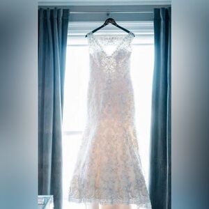 Madison James Lace Wedding Dress in Cream